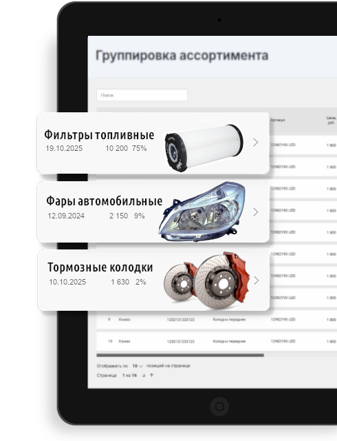 Создание своего ассортимента